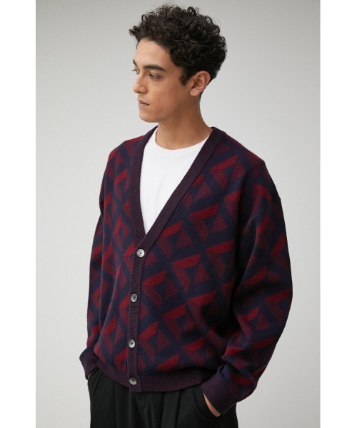AZUL by moussy（アズールバイマウジー）の「RETRO PATTERN CARDIGAN/レトロパターンカーディガン（カーディガン/ボレロ・メンズ・キャメル/ボルドー/ブラック系その他・LARGE/MEDIUM）」の19枚目の写真