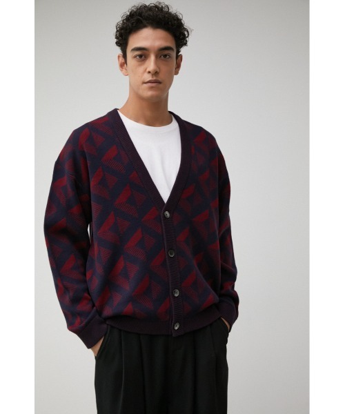 AZUL by moussy（アズールバイマウジー）の「RETRO PATTERN CARDIGAN/レトロパターンカーディガン（カーディガン/ボレロ・メンズ・キャメル/ボルドー/ブラック系その他・LARGE/MEDIUM）」の21枚目の写真