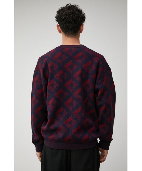 AZUL by moussy（アズールバイマウジー）の「RETRO PATTERN CARDIGAN/レトロパターンカーディガン（カーディガン/ボレロ・メンズ・キャメル/ボルドー/ブラック系その他・LARGE/MEDIUM）」の17枚目の写真