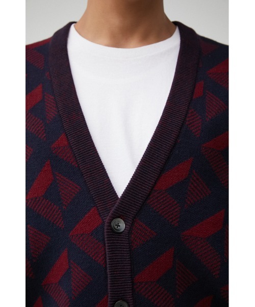 AZUL by moussy（アズールバイマウジー）の「RETRO PATTERN CARDIGAN/レトロパターンカーディガン（カーディガン/ボレロ・メンズ・キャメル/ボルドー/ブラック系その他・LARGE/MEDIUM）」の13枚目の写真