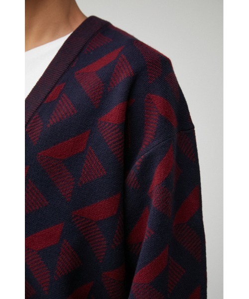 AZUL by moussy（アズールバイマウジー）の「RETRO PATTERN CARDIGAN/レトロパターンカーディガン（カーディガン/ボレロ・メンズ・キャメル/ボルドー/ブラック系その他・LARGE/MEDIUM）」の20枚目の写真