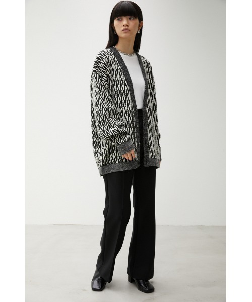 AZUL by moussy（アズールバイマウジー）の「RETRO PATTERN CARDIGAN/レトロパターンカーディガン（カーディガン/ボレロ・メンズ・キャメル/ボルドー/ブラック系その他・LARGE/MEDIUM）」の5枚目の写真