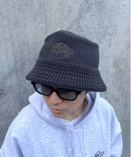 WHO'S WHO gallery（フーズフーギャラリー）の「COOPER FACTニットバケット（ハット・メンズ・ブラウン/グレー/ブラック/ライトグレー・FREE）」の3枚目の写真