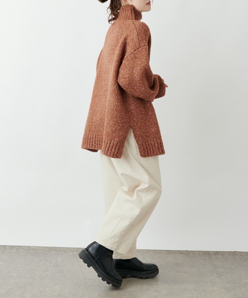 PUAL CE CIN（ピュアルセシン）の「ネップニットハイネックプルオーバー（ニット/セーター・レディース・ブラウン/ブルー/グレー・FREE）」の16枚目の写真