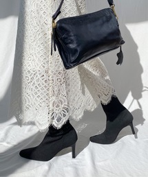 MAMIAN | ストレッチニットソックスブーツ (7.5cmヒール)(ブーツ)