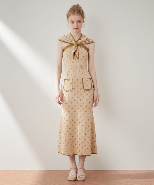 me & me couture deicy クリスマス ワンピース クリーム色