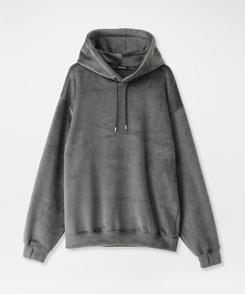 LOVELESS（ラブレス）の「ファーライクプルオーバー パーカー（パーカー・メンズ・グレー系その他/ライトベージュ/ブラック・M/L）」の2枚目の写真