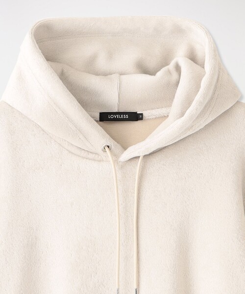 LOVELESS（ラブレス）の「ファーライクプルオーバー パーカー（パーカー・メンズ・グレー系その他/ライトベージュ/ブラック・M/L）」の7枚目の写真