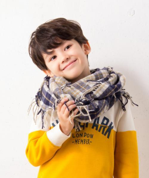 ANY（エニィ）の「【KIDS雑貨】ママも使える!カシミヤ混 リングマフラー（マフラー・キッズ・レッド系3/イエロー系3/ネイビー系3/ピンク系3・F）」の3枚目の写真