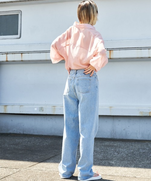 Auntie Rosa Holiday（アンティローザホリデー）の「ジョーゼットシアーレギュラーカラーシャツ（シャツ/ブラウス・レディース・ピンク/オフホワイト/ブルー/ブラック・FREE）」の10枚目の写真