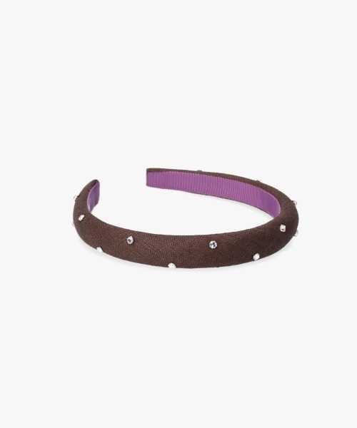 Chapeau d' O（シャポードオー）の「Chapeau d' O  Thin Stone Headband（カチューシャ・レディース・グリーン/ブラウン/ブラック・FREE）」の13枚目の写真