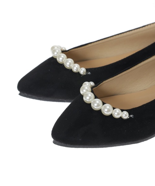 Edit Sheen（エディットシーン）の「ラインパールフラットシューズ（パンプス・レディース・ブラック/グレイッシュベージュ・21.5cm/22.0cm/22.5cm/23.0cm/23.5cm/24.0cm/24.5cm）」の10枚目の写真