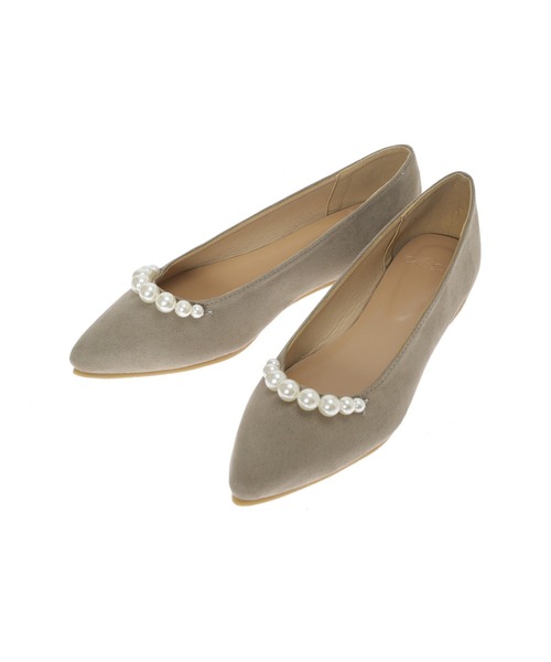 Edit Sheen（エディットシーン）の「ラインパールフラットシューズ（パンプス・レディース・ブラック/グレイッシュベージュ・21.5cm/22.0cm/22.5cm/23.0cm/23.5cm/24.0cm/24.5cm）」の12枚目の写真