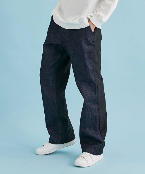 BIO デニム　ドッキングパンツ ZUCCa（ズッカ）の「デニムドッキング / パンツ / (O)（デニムパンツ