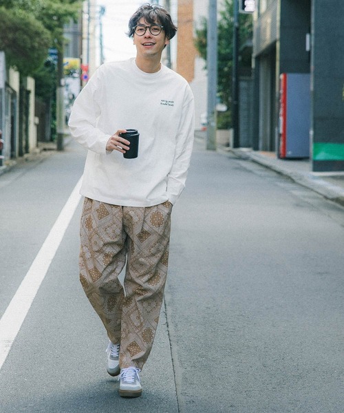 coca(coca)(コカ)の「メンズバッグロゴプリントロンT(Tシャツ/カットソー・メンズ・ホワイト/ブラック・M/L/XL)」の3枚目の写真