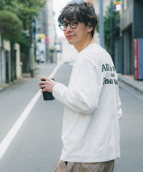 coca(coca)(コカ)の「メンズバッグロゴプリントロンT(Tシャツ/カットソー・メンズ・ホワイト/ブラック・M/L/XL)」の4枚目の写真