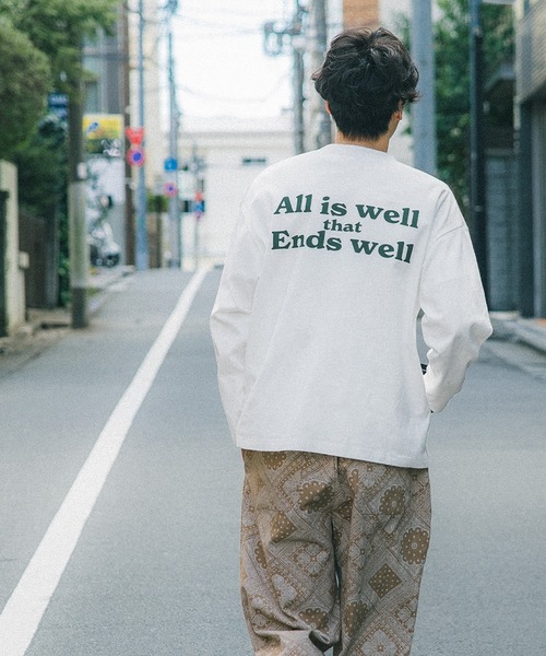 coca(coca)(コカ)の「メンズバッグロゴプリントロンT(Tシャツ/カットソー・メンズ・ホワイト/ブラック・M/L/XL)」の5枚目の写真