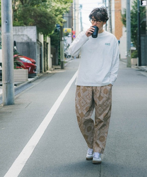 coca(coca)(コカ)の「メンズバッグロゴプリントロンT(Tシャツ/カットソー・メンズ・ホワイト/ブラック・M/L/XL)」の7枚目の写真