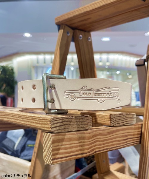 OLD BETTY'S（オールドベティーズ）の「オールドベティーズ【OLD BETTY'S】 CADILLAC Leather Belt（ベルト・レディース・ブラウン/キャメル/ナチュラル/ブラック・FREE）」の3枚目の写真