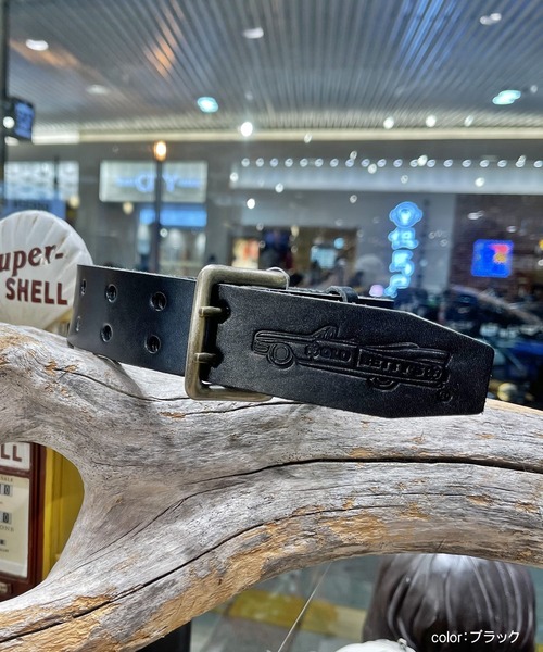 OLD BETTY'S（オールドベティーズ）の「オールドベティーズ【OLD BETTY'S】 CADILLAC Leather Belt（ベルト・レディース・ブラウン/キャメル/ナチュラル/ブラック・FREE）」の2枚目の写真