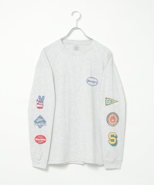 VENCEEXCHANGE（ヴァンスエクスチェンジ）の「袖プリントロンT（Tシャツ/カットソー・メンズ・ライトイエロー/ライトグレー/ネイビー・M/L）」の2枚目の写真