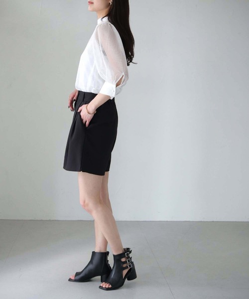 cheriella（シェリエラ）の「【cheriella】WEB限定メッシュブラウス（シャツ/ブラウス・レディース・ブラック/オフホワイト・M）」の4枚目の写真