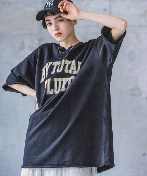 PAGEBOY（ページボーイ）の「パウダーカレッジミニウラケ（Tシャツ/カットソー・レディース・オートミール/ターコイズブルー/ブラック・FREE）」の13枚目の写真