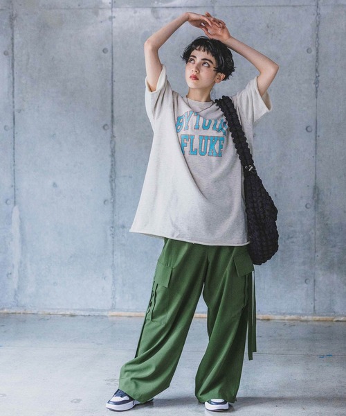 PAGEBOY（ページボーイ）の「パウダーカレッジミニウラケ（Tシャツ/カットソー・レディース・オートミール/ターコイズブルー/ブラック・FREE）」の7枚目の写真