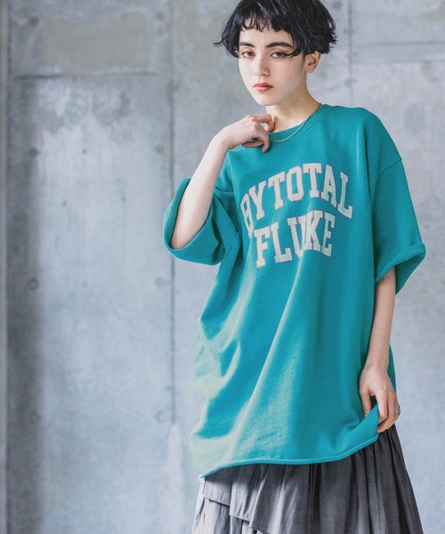 PAGEBOY（ページボーイ）の「パウダーカレッジミニウラケ（Tシャツ/カットソー・レディース・オートミール/ターコイズブルー/ブラック・FREE）」の18枚目の写真
