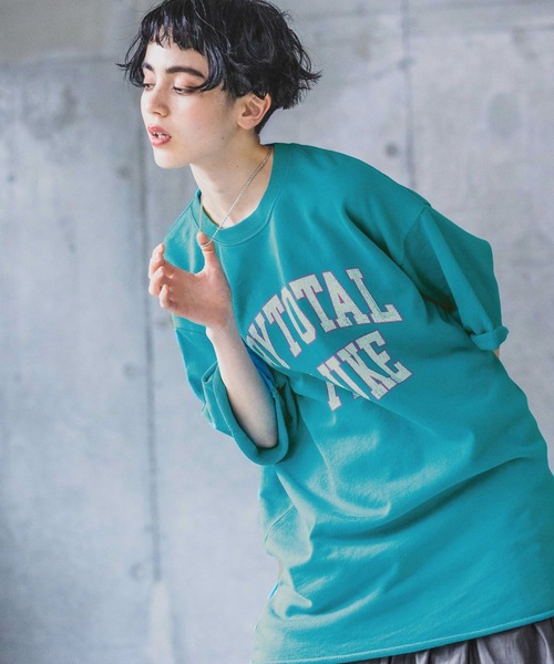 PAGEBOY（ページボーイ）の「パウダーカレッジミニウラケ（Tシャツ/カットソー・レディース・オートミール/ターコイズブルー/ブラック・FREE）」の22枚目の写真