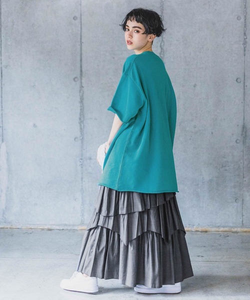 PAGEBOY（ページボーイ）の「パウダーカレッジミニウラケ（Tシャツ/カットソー・レディース・オートミール/ターコイズブルー/ブラック・FREE）」の8枚目の写真