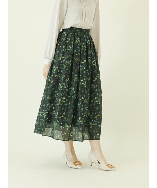 Te chichi（テチチ）の「フラワープリントフレアスカート（スカート・レディース・ブルー/ブラック/オフホワイト・MEDIUM/SMALL）」の5枚目の写真