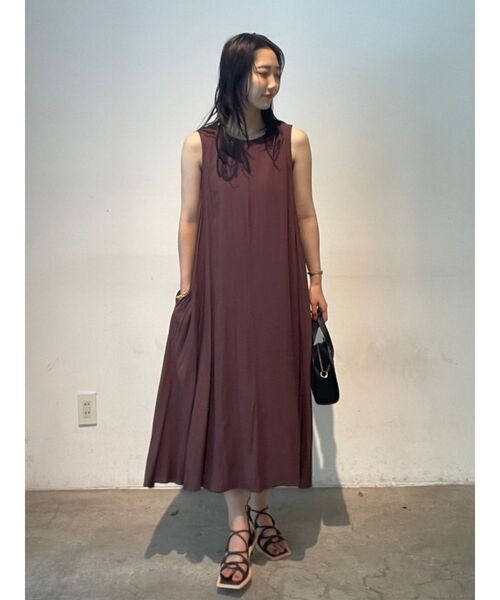 LAGUNAMOON（ラグナムーン）の「エアリーバリエーションワンピース（ワンピース・レディース・ブラック/パープル/ブラウン/グリーン・SMALL/MEDIUM）」の12枚目の写真