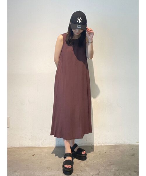 LAGUNAMOON（ラグナムーン）の「エアリーバリエーションワンピース（ワンピース・レディース・ブラック/パープル/ブラウン/グリーン・SMALL/MEDIUM）」の6枚目の写真