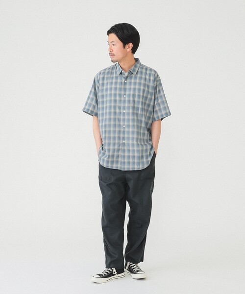 BEAMS(ビームス)の「BEAMS / オンブレチェック イージー シャツ(シャツ/ブラウス・メンズ・グレー/ブルー・S/M/L/XL)」の3枚目の写真