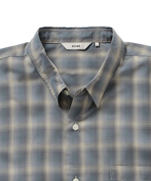 BEAMS(ビームス)の「BEAMS / オンブレチェック イージー シャツ(シャツ/ブラウス・メンズ・グレー/ブルー・S/M/L/XL)」の8枚目の写真