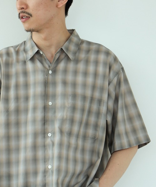 BEAMS(ビームス)の「BEAMS / オンブレチェック イージー シャツ(シャツ/ブラウス・メンズ・グレー/ブルー・S/M/L/XL)」の14枚目の写真