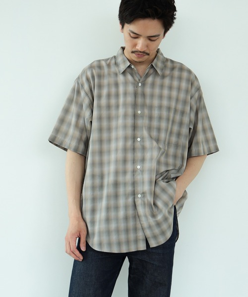 BEAMS(ビームス)の「BEAMS / オンブレチェック イージー シャツ(シャツ/ブラウス・メンズ・グレー/ブルー・S/M/L/XL)」の16枚目の写真