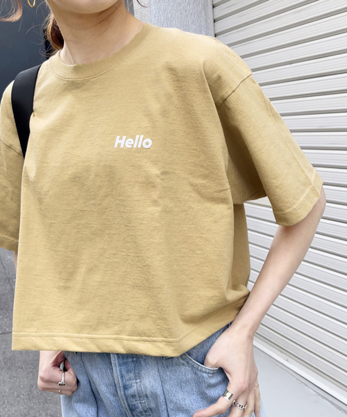 FUNG（ファング）の「【FUNG*Spick & Span】Cropped Tee（Tシャツ/カットソー・レディース・ベージュ/グリーン/ホワイト・MEDIUM）」の6枚目の写真