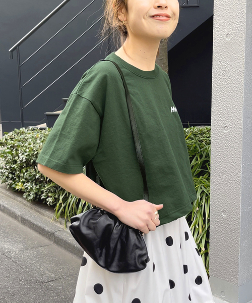 FUNG（ファング）の「【FUNG*Spick & Span】Cropped Tee（Tシャツ/カットソー・レディース・ベージュ/グリーン/ホワイト・MEDIUM）」の7枚目の写真