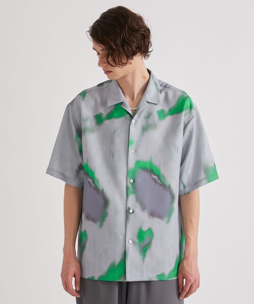 UNITED TOKYO（ユナイテッドトウキョウ）の「クラウドパターンオープンカラーシャツ（シャツ/ブラウス・メンズ・ネイビー/ライトグレー/ブラック・1/2）」の9枚目の写真