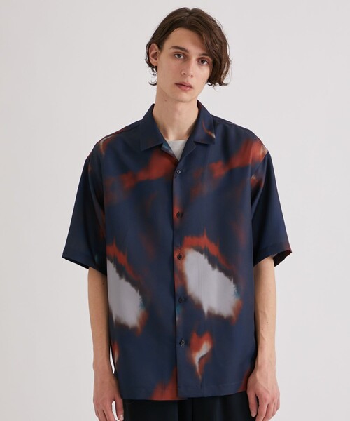 UNITED TOKYO（ユナイテッドトウキョウ）の「クラウドパターンオープンカラーシャツ（シャツ/ブラウス・メンズ・ネイビー/ライトグレー/ブラック・1/2）」の6枚目の写真