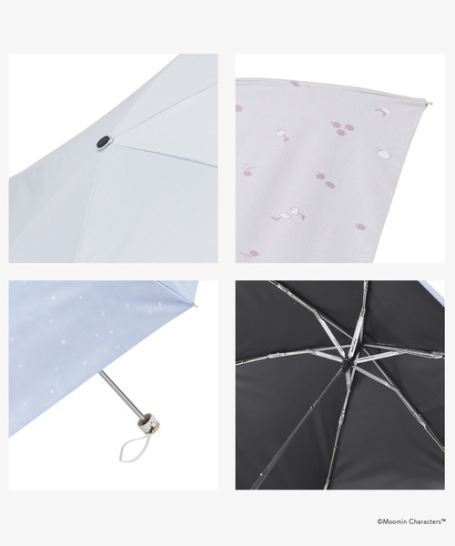 Waterfront(ウォーターフロント)の「MOOMIN 折りたたみ傘 50cm 晴雨兼用傘 日傘 雨傘(折りたたみ傘・レディース・ブルー系その他/ピンク系その他2/ホワイト系/ベージュ/ピンク・FREE)」の7枚目の写真