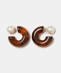 マーブルリングピアス