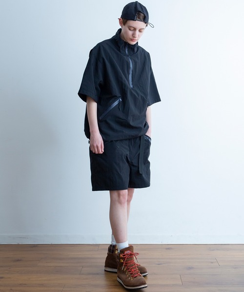 Universal Style Wear(ユニバーサルスタイルウェア)の「Universal Style Wear ハーフジップ スタンド アノラック(その他トップス・メンズ・ブラック/パープル/オフホワイト/グリーン・LARGE/MEDIUM/X-LARGE)」の9枚目の写真