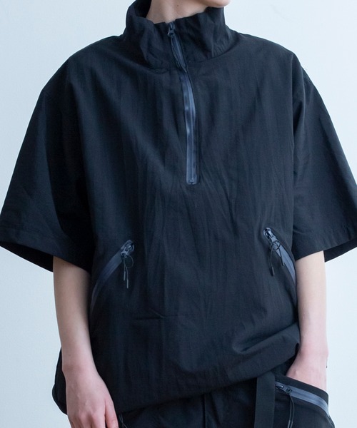 Universal Style Wear(ユニバーサルスタイルウェア)の「Universal Style Wear ハーフジップ スタンド アノラック(その他トップス・メンズ・ブラック/パープル/オフホワイト/グリーン・LARGE/MEDIUM/X-LARGE)」の10枚目の写真