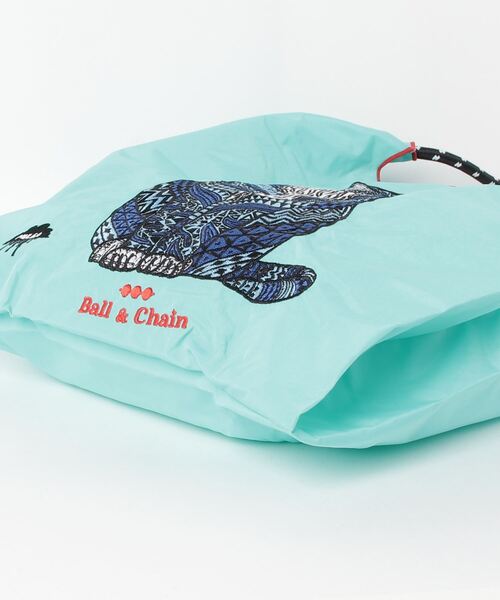 B'2nd（ビーセカンド）の「Ball&Chain(ボールアンドチェーン) MULGA NEKO/Mサイズ　刺繍ショッピングバッグ（トートバッグ・レディース・ブルー系その他3・F）」の3枚目の写真