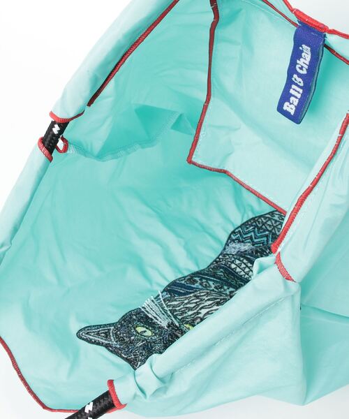 B'2nd（ビーセカンド）の「Ball&Chain(ボールアンドチェーン) MULGA NEKO/Mサイズ　刺繍ショッピングバッグ（トートバッグ・レディース・ブルー系その他3・F）」の4枚目の写真