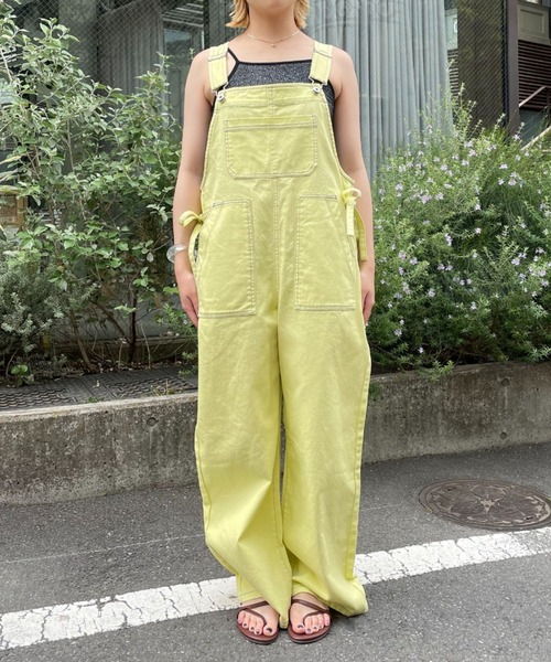 HELLO.SANFRANCISCO(ハローサンフランシスコ)の「【HELLO.SANFRANCISCO/ハローサンフランシスコ】ヴィンテージカラーサロペット(サロペット/オーバーオール・レディース・パープル/イエロー/オフホワイト・FREE)」の8枚目の写真