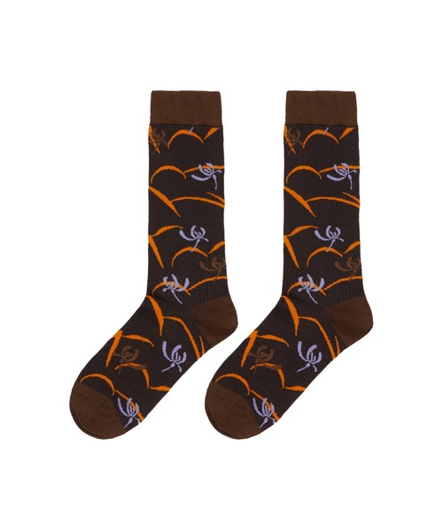 JNBY(ジェーエヌビーワイ)の「RetroOriental Jacquard Cotton-blend Crew Socks / ソックス(ソックス/靴下・レディース・グリーン系その他5/ブラウン系その他5/ブラック系その他・ONE SIZE)」の3枚目の写真